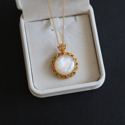 Natural White Mother of Pearl Pendant