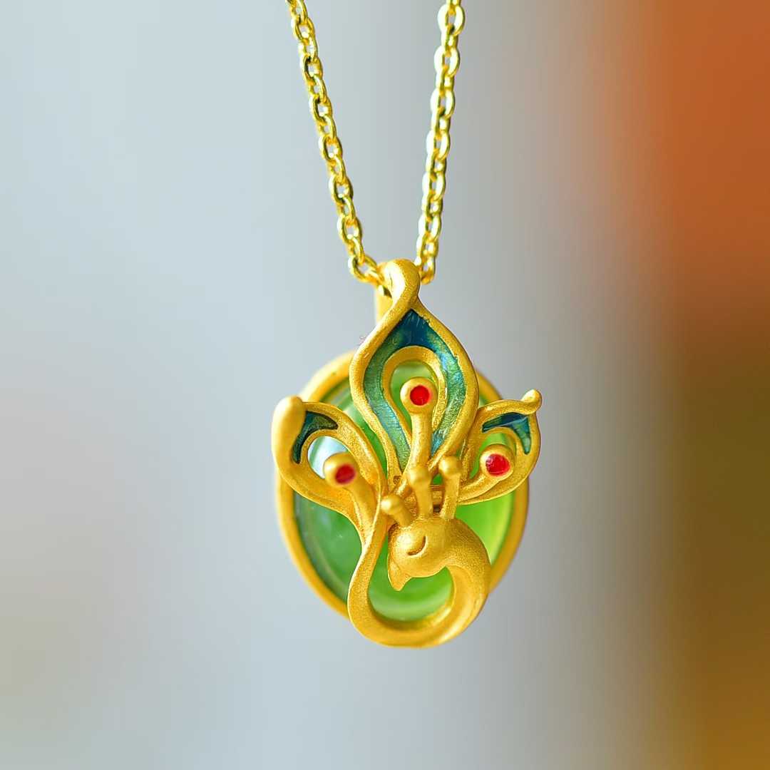 Premium Hetian nephrite jewelry with phoenix nirvana representing renewal and rebirth"