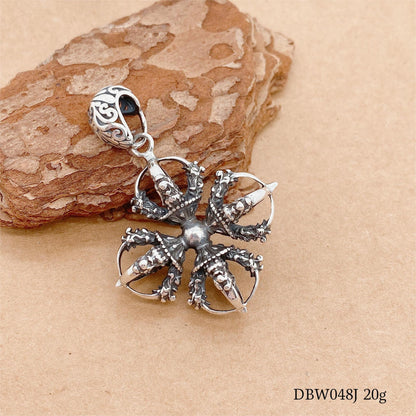 Diamond sterling silver pendant - jewelry - weilin.com