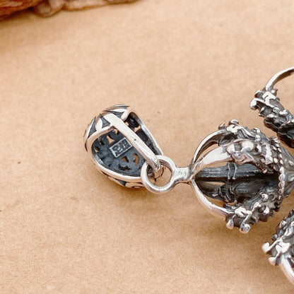 Diamond sterling silver pendant - jewelry - weilin.com