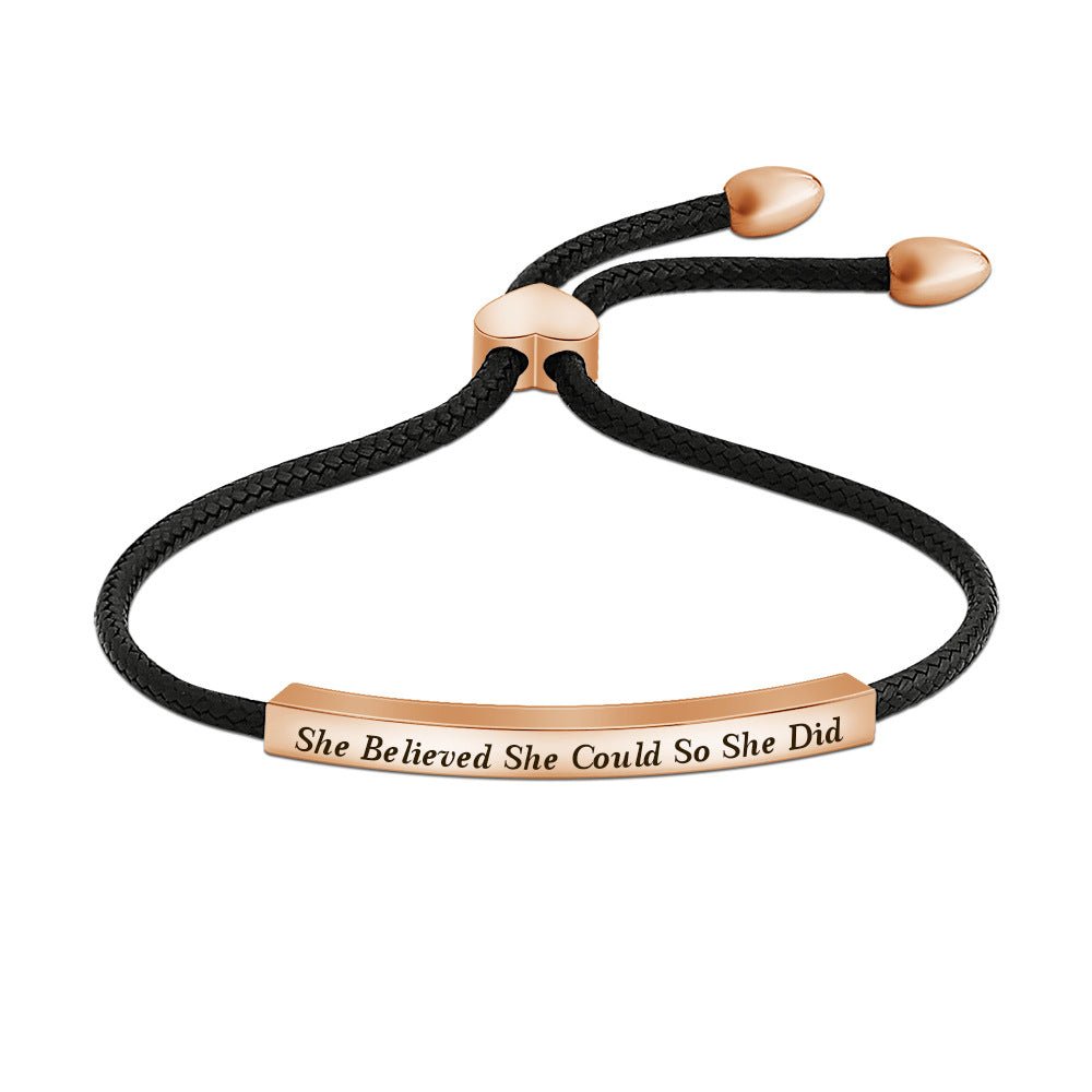 DIY engraved cube pendant bracelet - jewelry - weilin.com