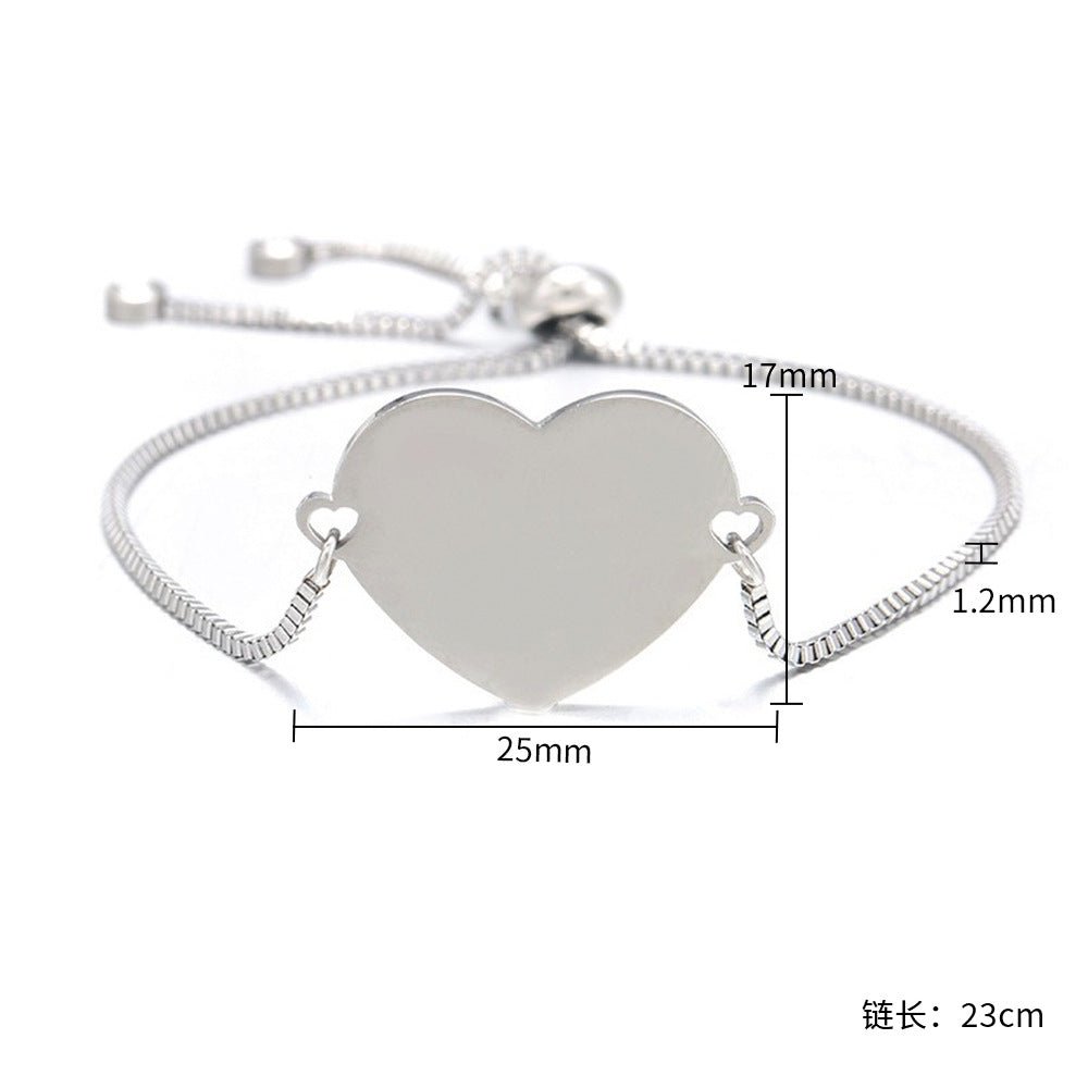 DIY engraved heart bracelet - jewelry - weilin.com