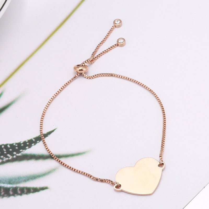 DIY engraved heart bracelet - jewelry - weilin.com