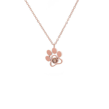 Dog Paw Photo Projection Necklace - jewelry - weilin.com