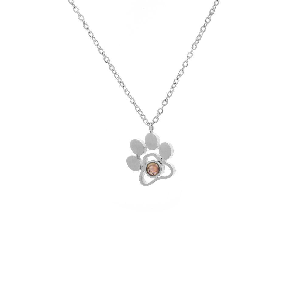Dog Paw Photo Projection Necklace - jewelry - weilin.com