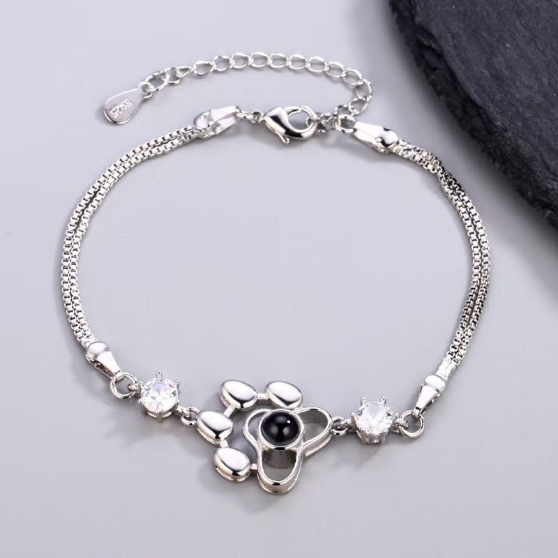 Dog paw print projection photo bracelet - jewelry - weilin.com