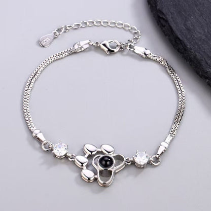 Dog paw print projection photo bracelet - jewelry - weilin.com