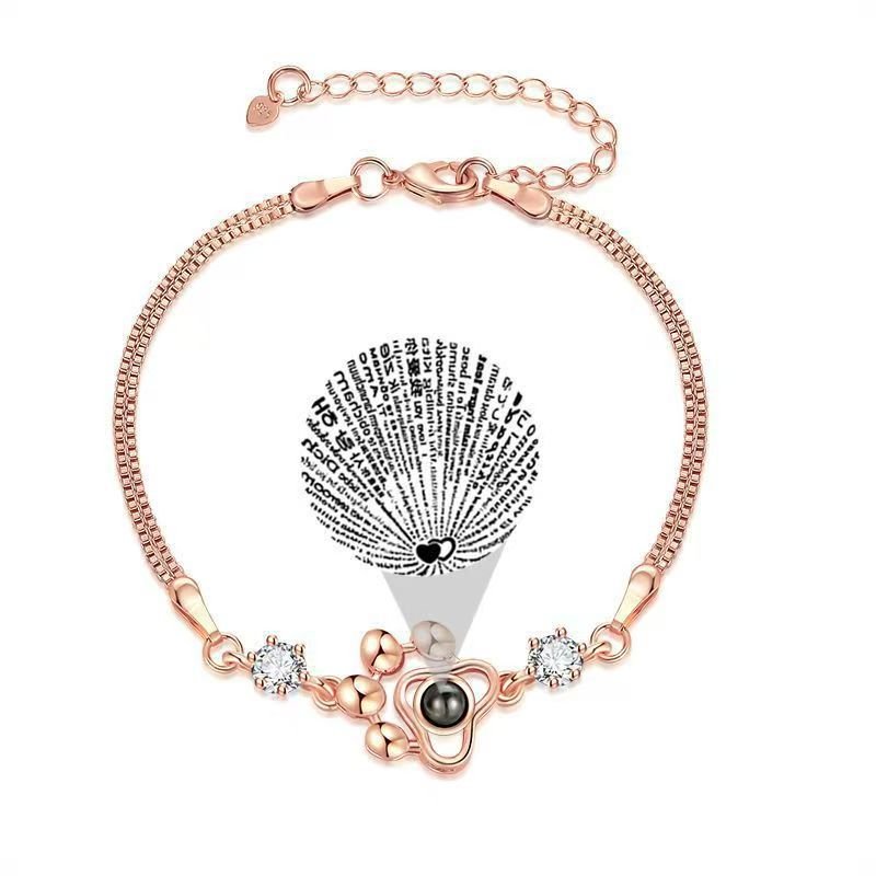 Dog paw print projection photo bracelet - jewelry - weilin.com