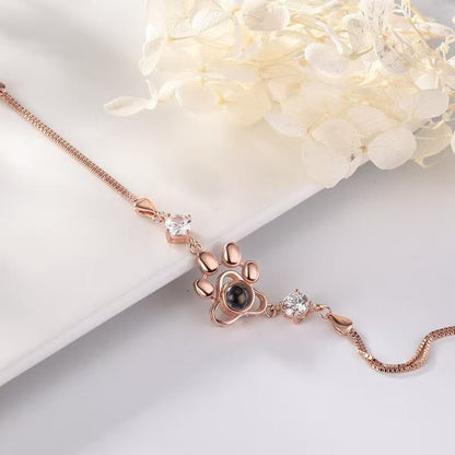 Dog paw print projection photo bracelet - jewelry - weilin.com