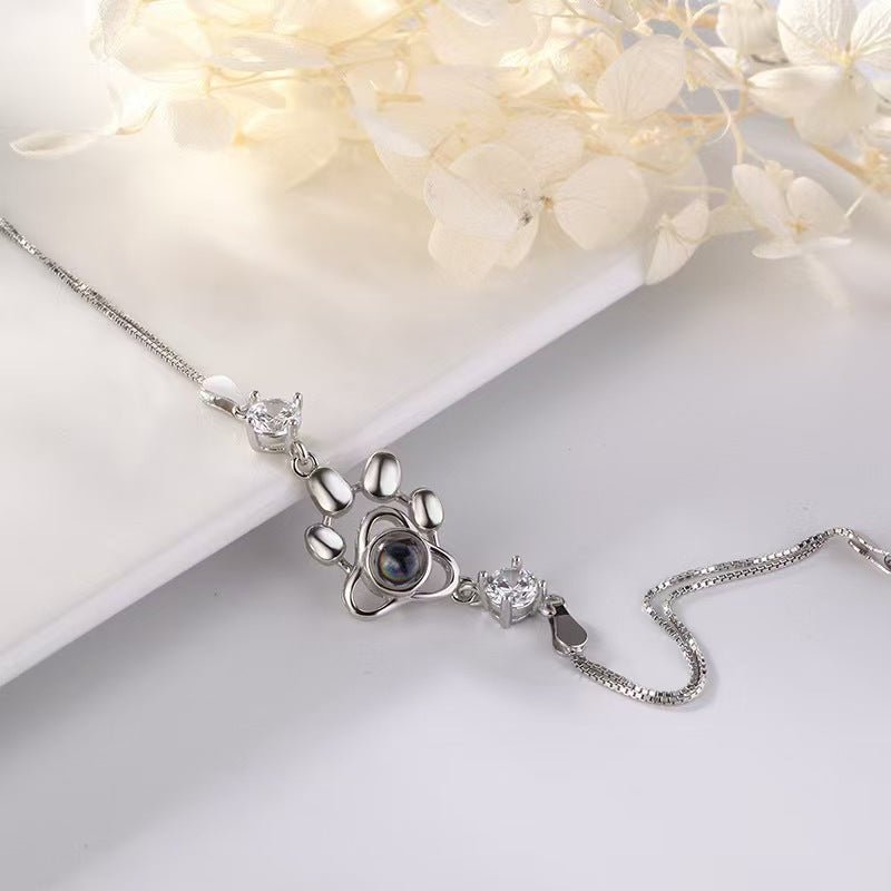 Dog paw print projection photo bracelet - jewelry - weilin.com