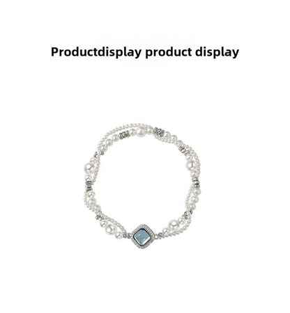 Double - layer wrapped pearl bracelet - jewelry - weilin.com