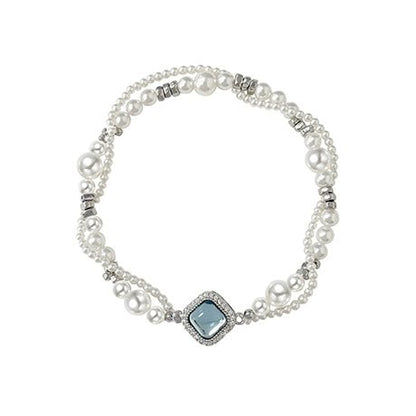 Double - layer wrapped pearl bracelet - jewelry - weilin.com