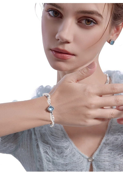Double - layer wrapped pearl bracelet - jewelry - weilin.com