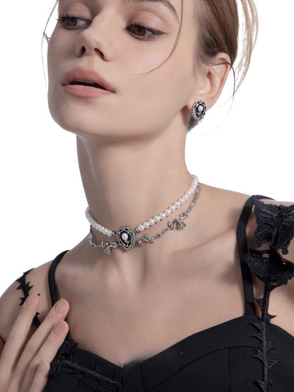 Double - strand pearl necklace - jewelry - weilin.com