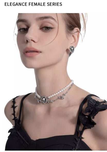 Double - strand pearl necklace - jewelry - weilin.com