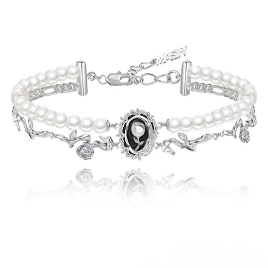 Double - strand pearl necklace - jewelry - weilin.com