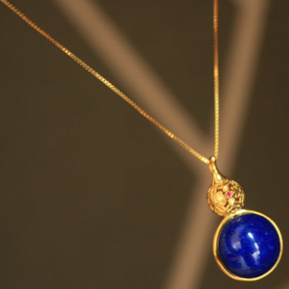 Natural Lapis Lazuli Gourd Pendant