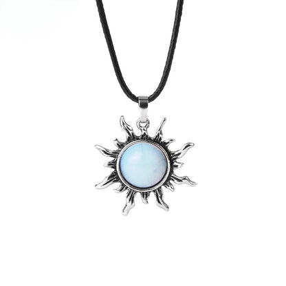 Vintage Amethyst Sunflower Pendant