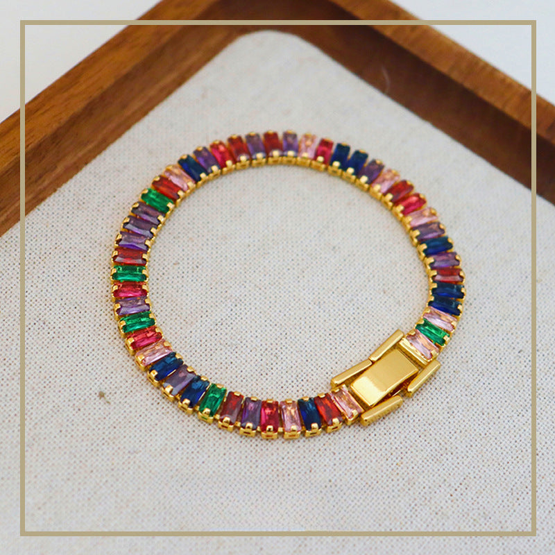 Retro Temperament Dopamine Zircon Bracelet - jewelryweilin