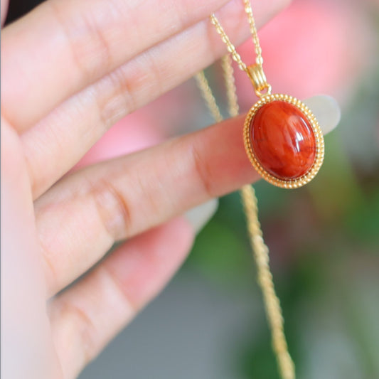 Natural Nanhong Sichuan Origin Pendant
