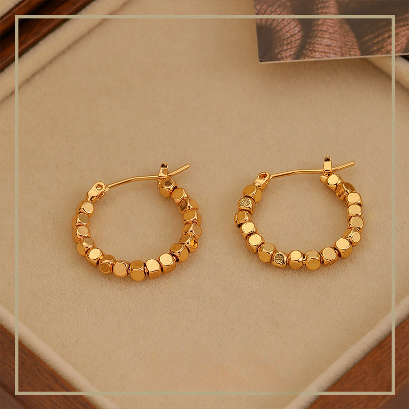 High-end personalized retro square earrings - jewelryweilin