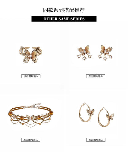 Dried leaf butterfly gradient butterfly bracelet