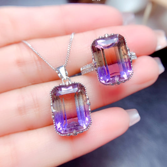 Natural Ametrine Jewelry Set