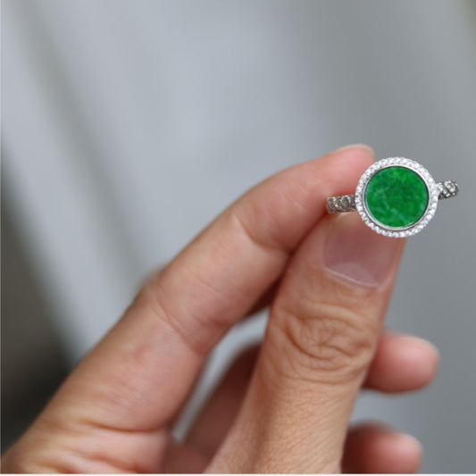 Natural Burmese Jadeite Ring