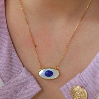Natural Lapis Lazuli Collarbone Necklace