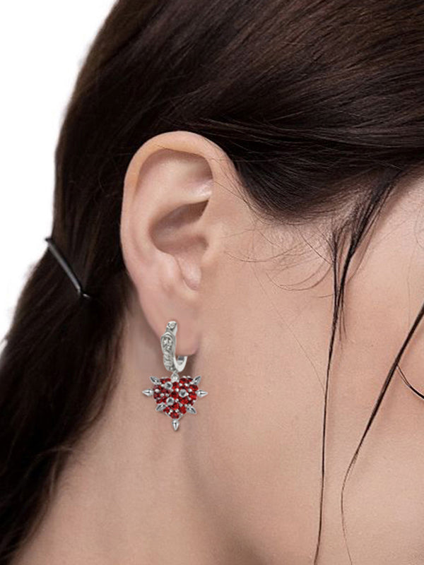 Love red heart necklace