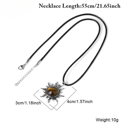 Vintage Amethyst Sunflower Pendant