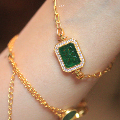 Natural Burmese Jadeite Bracelet