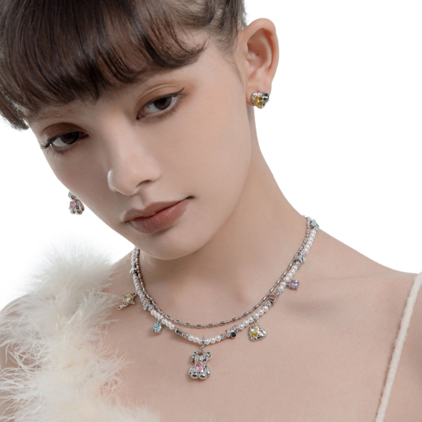 Millennial style cute bear necklace