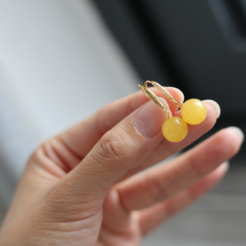 10–11mmNatural Beeswax Earrings