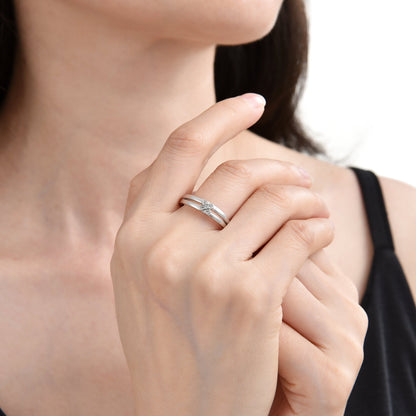 Elegant design double cross knot ring - jewelry - weilin.com