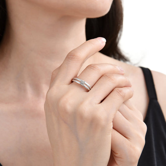 Elegant design double cross knot ring - jewelry - weilin.com