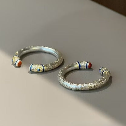 Enamel scripture open sterling silver ring - jewelry - weilin.com