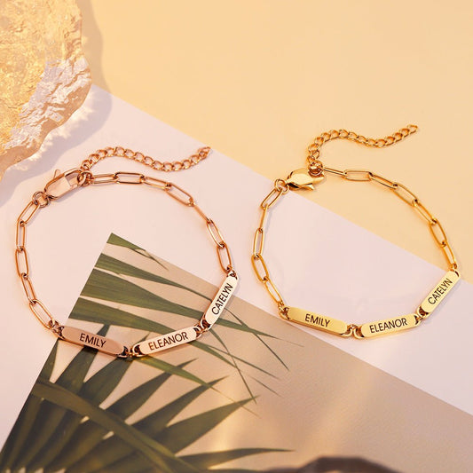Engraved custom fashion bracelet - jewelry - weilin.com