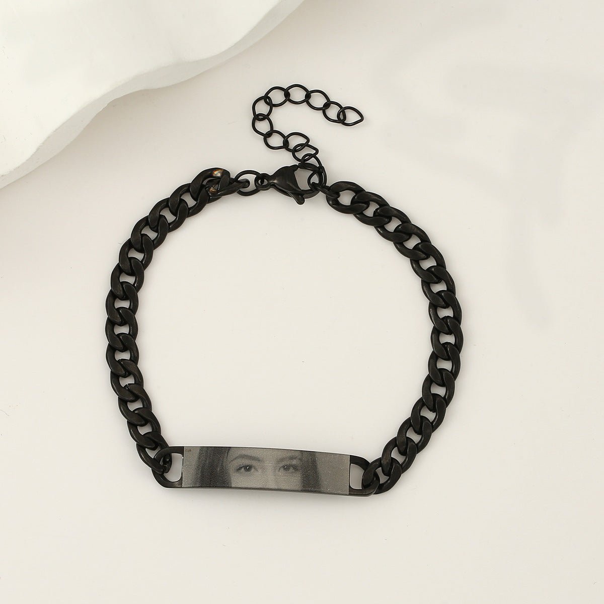 Engraved text and image custom bracelet with eyes - jewelry - weilin.com