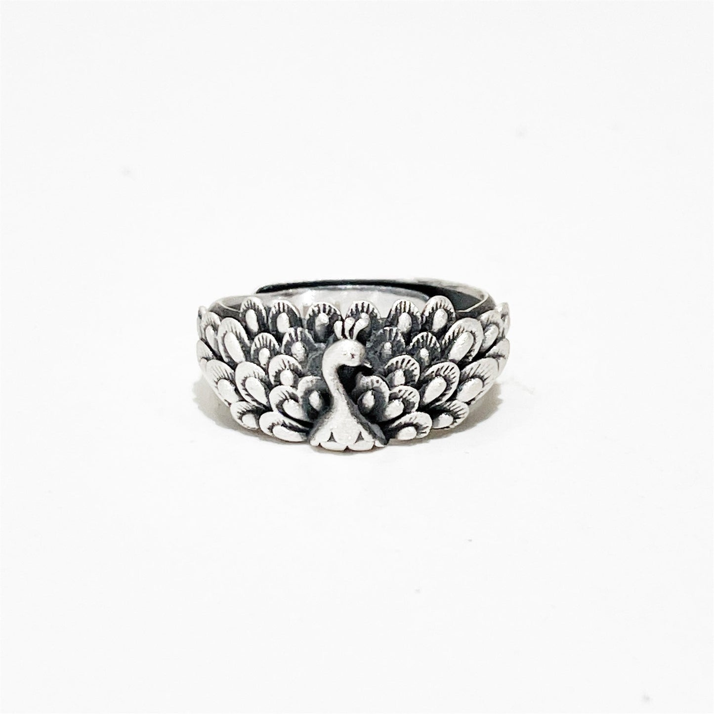Ethnic Peacock Sterling Silver Ring - jewelry - weilin.com