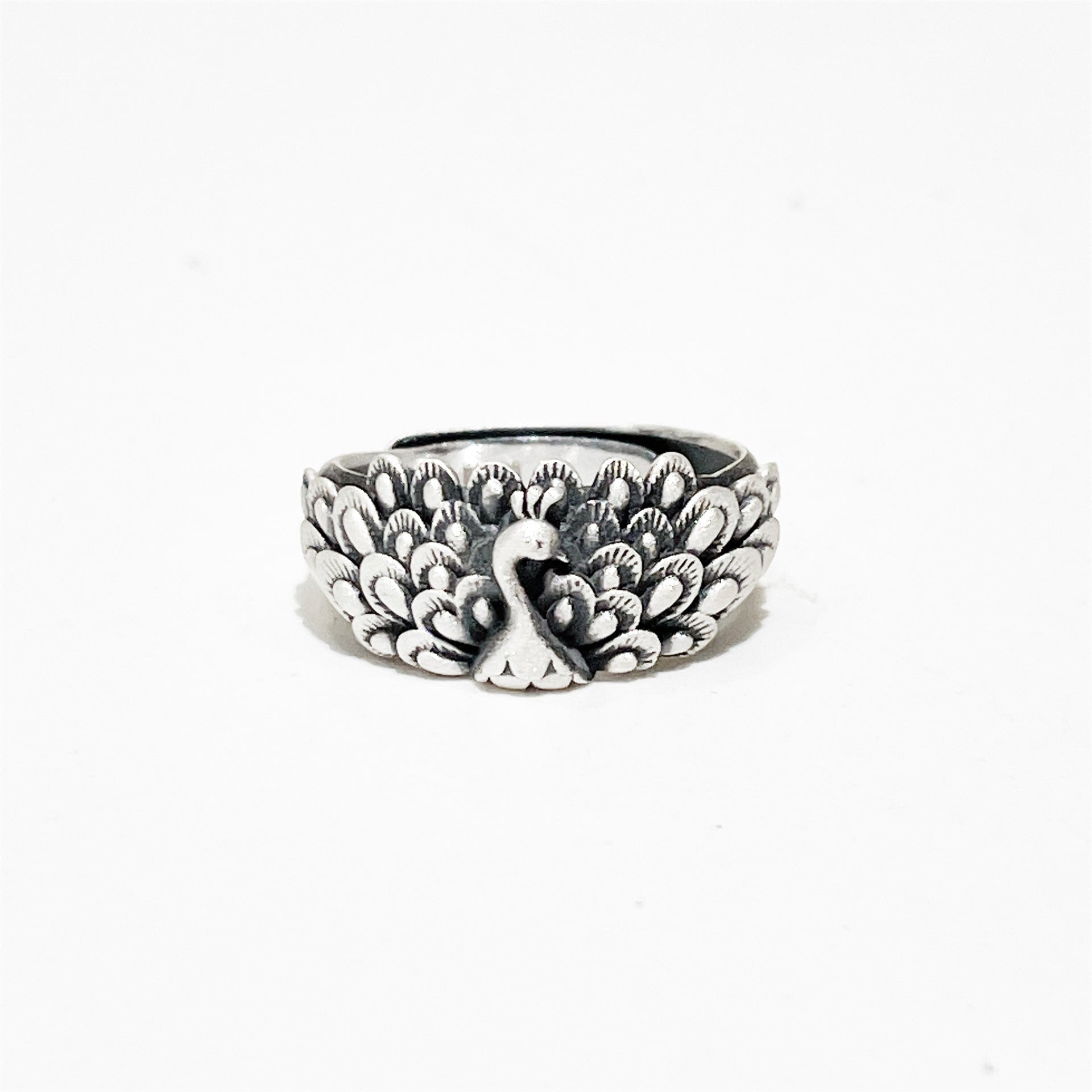 Ethnic Peacock Sterling Silver Ring - jewelry - weilin.com