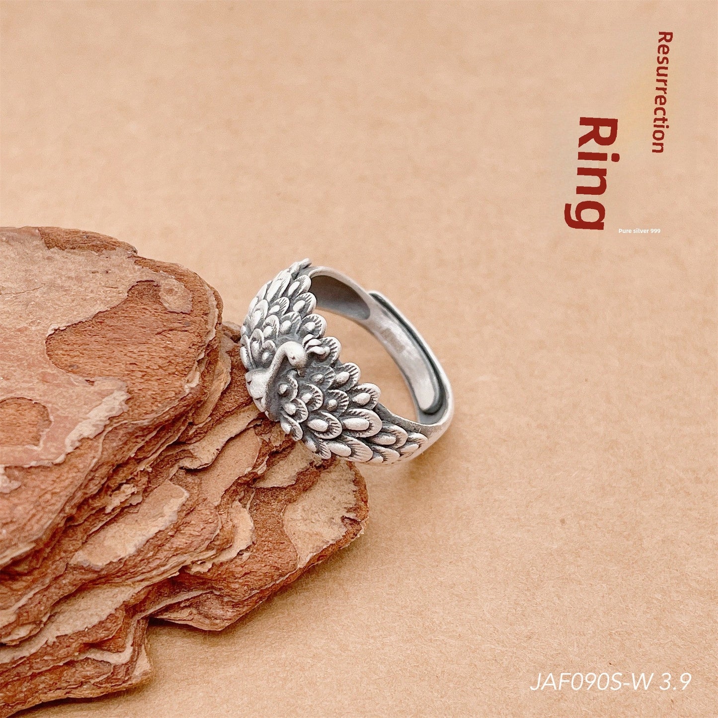 Ethnic Peacock Sterling Silver Ring - jewelry - weilin.com