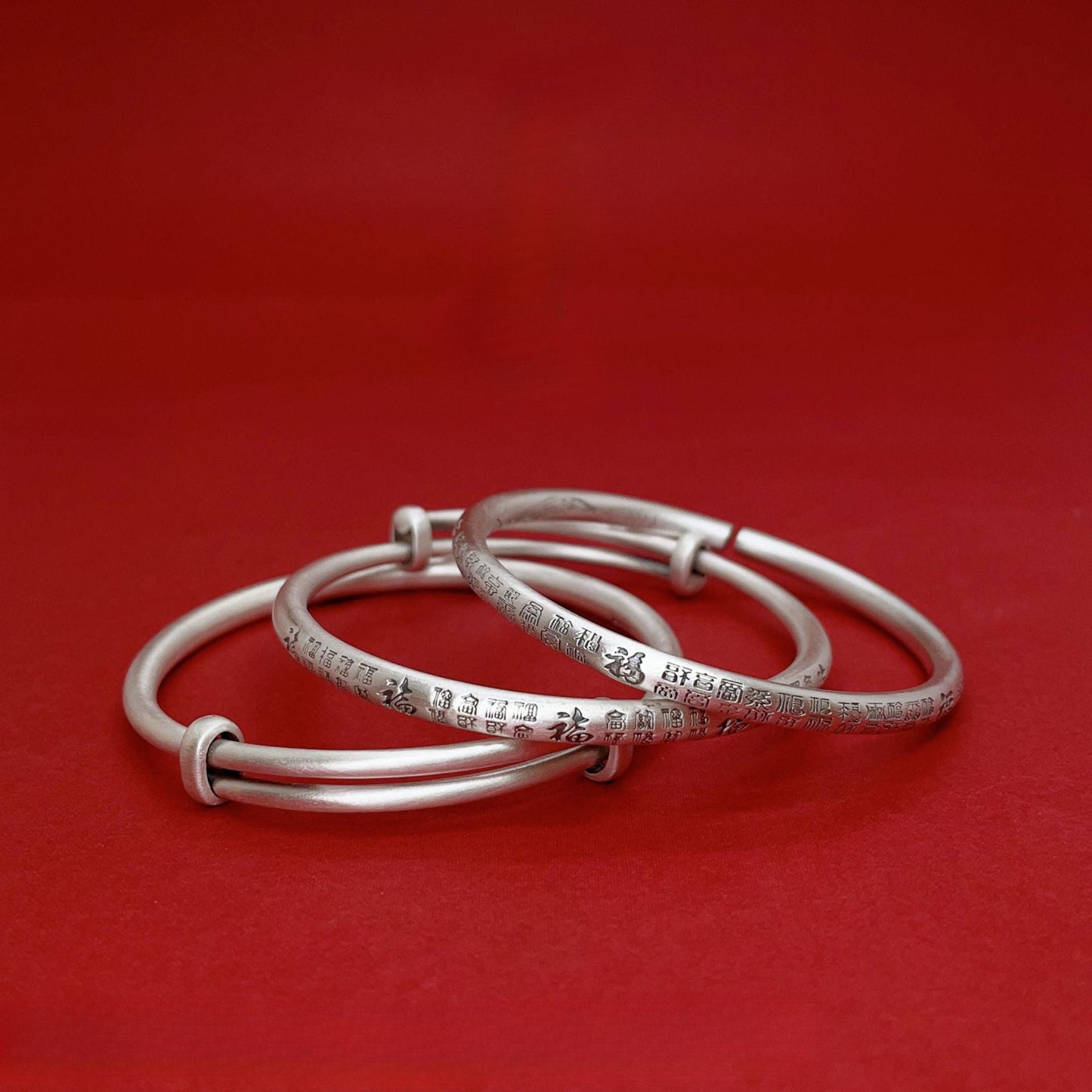 Ethnic scripture sterling silver bracelet - jewelry - weilin.com