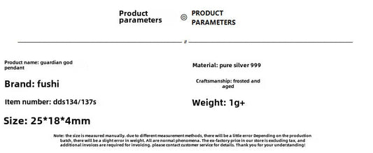 Ethnic style male and female guardian sterling silver pendant - jewelry - weilin.com