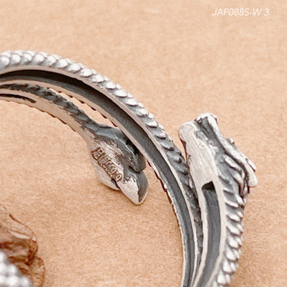 Ethnic style open sterling silver ring - jewelry - weilin.com