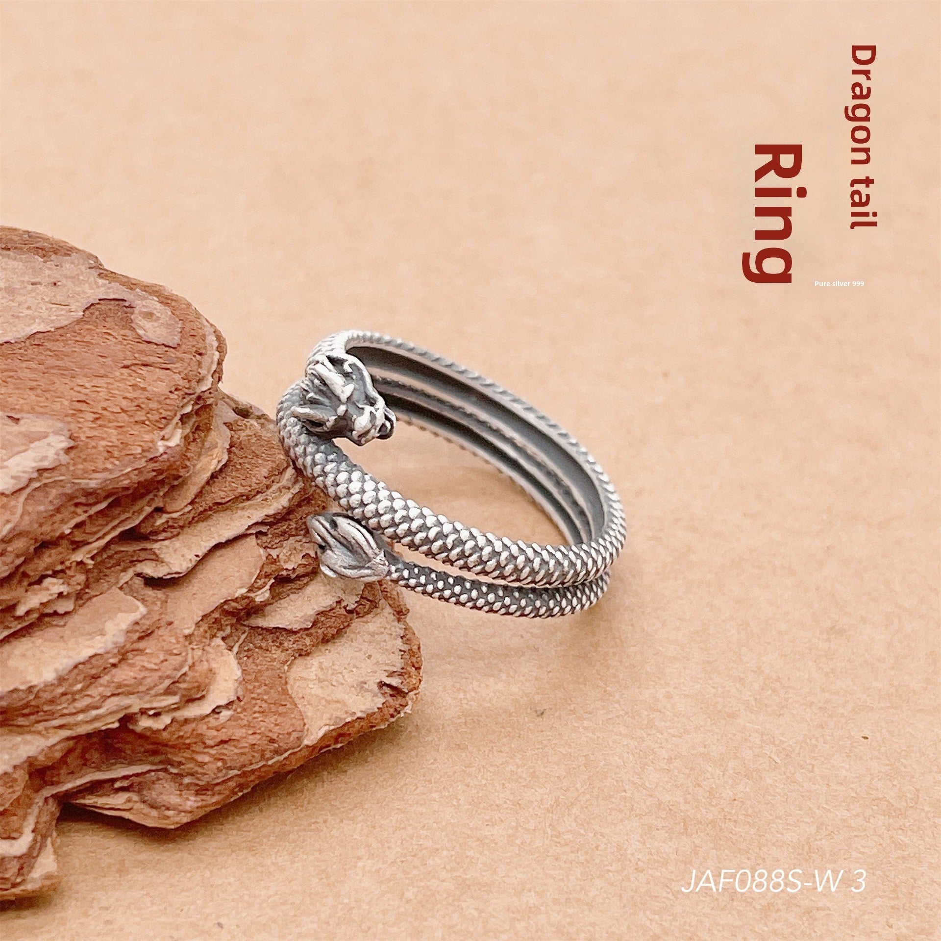 Ethnic style open sterling silver ring - jewelry - weilin.com