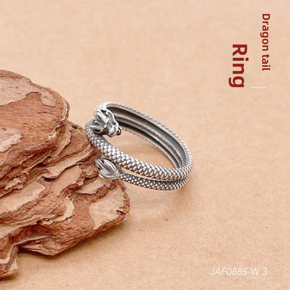 Ethnic style open sterling silver ring - jewelry - weilin.com