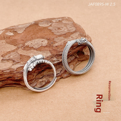 Ethnic style open sterling silver ring - jewelry - weilin.com