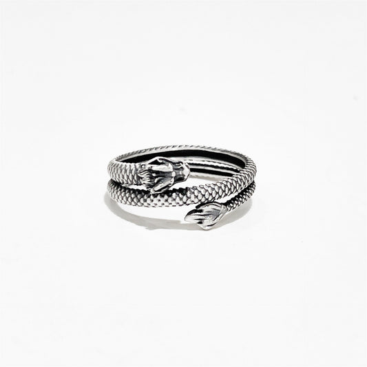 Ethnic style open sterling silver ring - jewelry - weilin.com