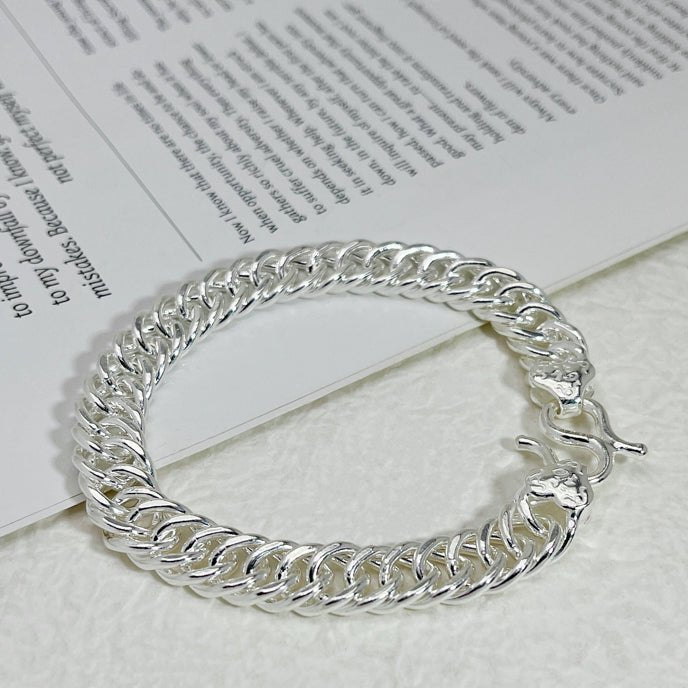 European and American hip - hop sterling silver whip bracelet - jewelry - weilin.com